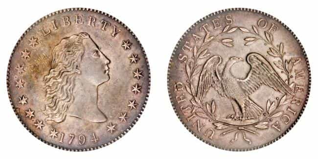 Flowing Hair Dollar 1794/5 годов (Доллар с изображением Свободы с распущенными волосами)