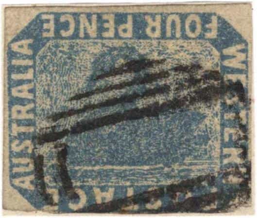 Марка Британии, Перевёрнутый Лебедь, 1855