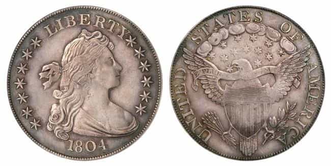Серебряный доллар чеканки 1804 года, класс I