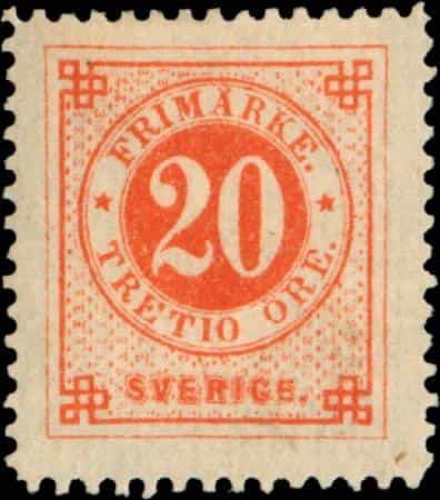 Марка с ошибкой 20/TRETIO, 1879 год
