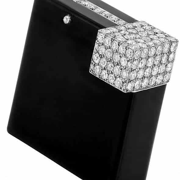 Зажигалка Cartier «Black Enamel and Diamond»