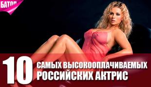 Самые высокооплачиваемые актрисы России