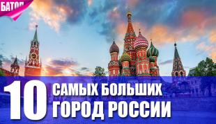 10 самых больших городов в России