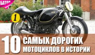 ТОП-10 самых дорогостоящих мотоциклов