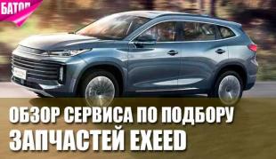 Обзор сервиса для подбора автозапчастей на автомобили Exeed