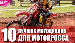 Топ-10 лучших мотоциклов для мотокросса всех времен