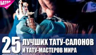 лучшие тату-салоны и тату-мастера в мире