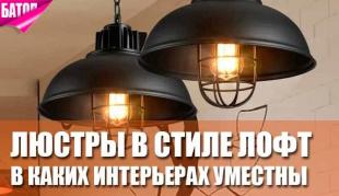 Люстры в стиле лофт: в каких интерьерах они уместны?
